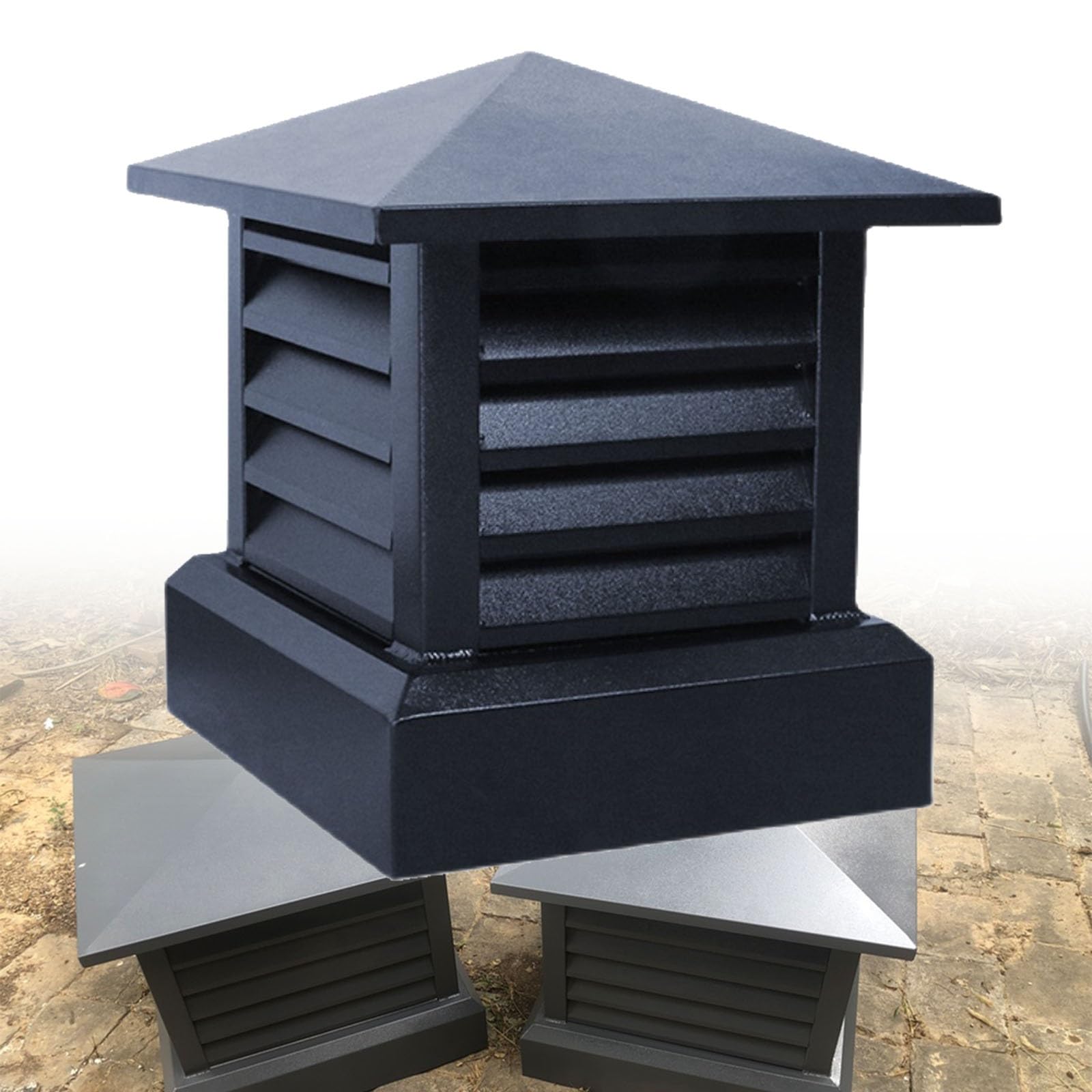 MYXJGNAIY Vent Chimney Cap, Flue Lid Chimney Cover, Aluminum Alloy Chimney Rain Caps, Fireplace Chimney Caps for Snowproof, Easy Installation(9.9in)
