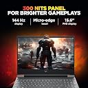 HP Victus, AMD Ryzen 7 7445HS, 4GB RTX 2050, 16GB DDR5(Upgradable) 512GB SSD, FHD, 144Hz, 300 nits, IPS, 15.6''/39.6cm, Win11, M365* Office24, Mica Silver, 2.29kg, fb3123AX, Backlit, Gaming Laptop gallery image