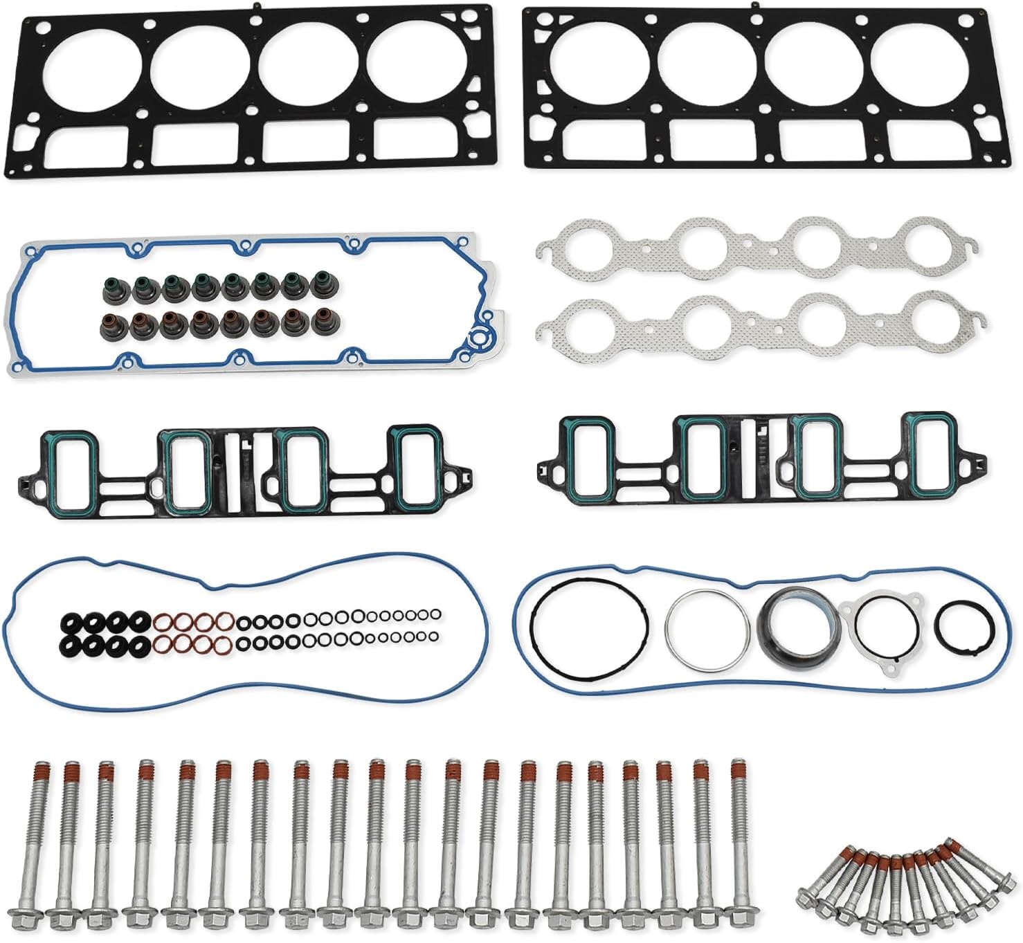 6.2 Cylinder Head Gasket Kit Fits for Chevrolet Express Silverado Suburban Tahoe, for GMC Savana Sierra Yukon XL, for Cadillac Escalade, Hummer 2007-2013, for 6.0L 6.2L V8# ES72220 HS26192PT-5