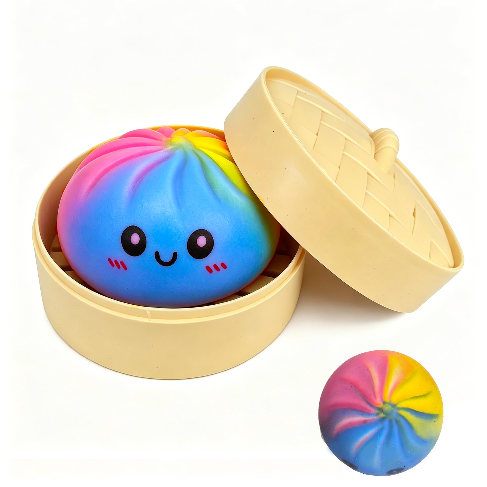 Colorful Dumpling Squishies New Mystery Glitter Squishies Dumpling with Box Stress Relief Balls Sensory Toys Desk Squeeze Toys Gift