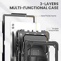 Vista 8 de Timecity Funda para tablet Samsung Galaxy Tab S10 Ultra/S9 Ultra/S8 Ultra de 14.6 pulgadas, funda protectora resistente con protector de pantalla