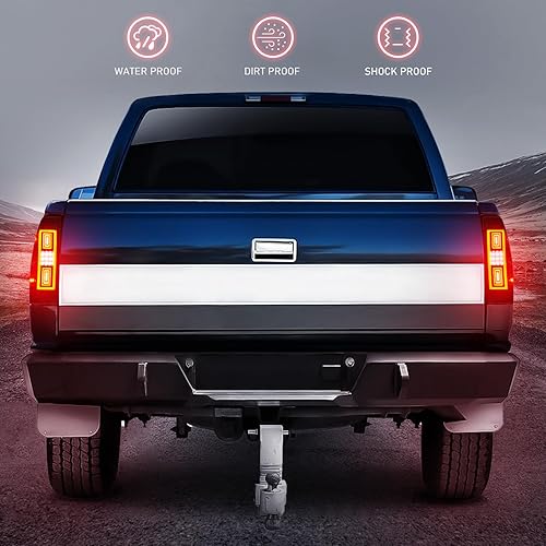 Miniatura 9 de Luz trasera LED para Chevy Silverado 1500 2500 HD 3500 HD 2014-2018, para GMC Sierra 3500 HD 2015-2018 con doble rueda modelo halógeno de fábrica