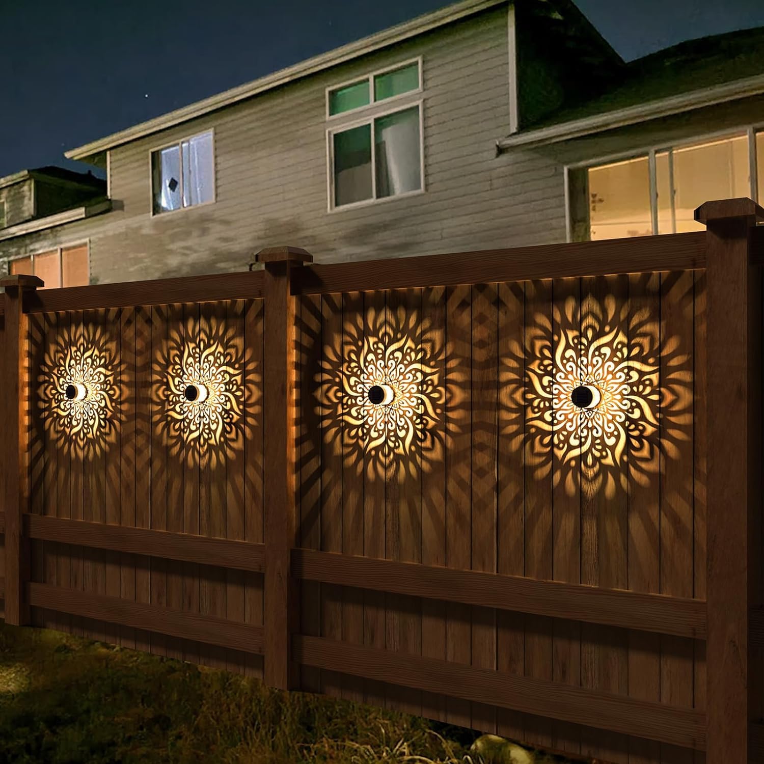 Lifeel solarlaterne für außen 2 Stück Solare Wegebeleuchtung Solarlampen für Außen Solarleuchten Garten Dekorative Solarlampe LED Gartenleuchte wasserdichte für Außen Terrasse (floral)