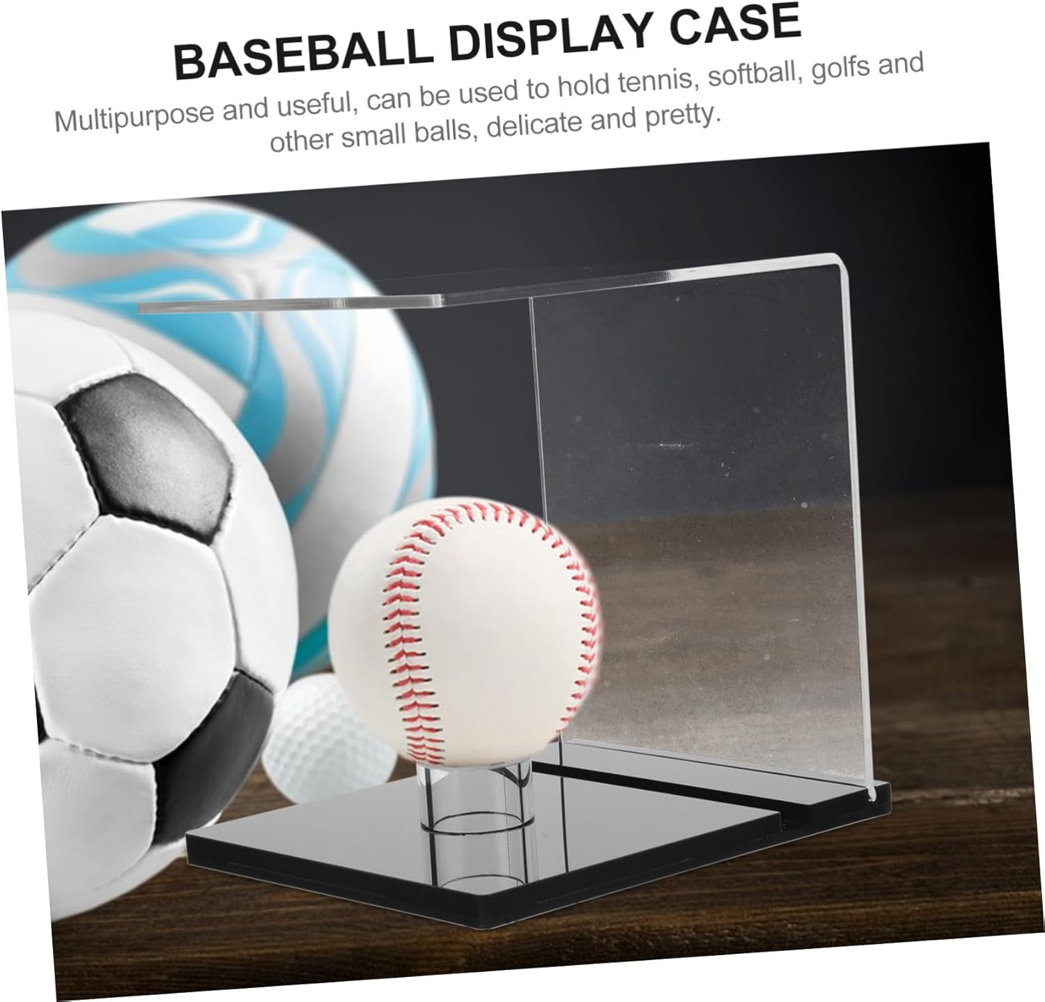 2pcs Baseball Display Case Base Acrylic Holder for Softballs and Baseballs and Secure Memorabilia for Autographed Sports Collectibles