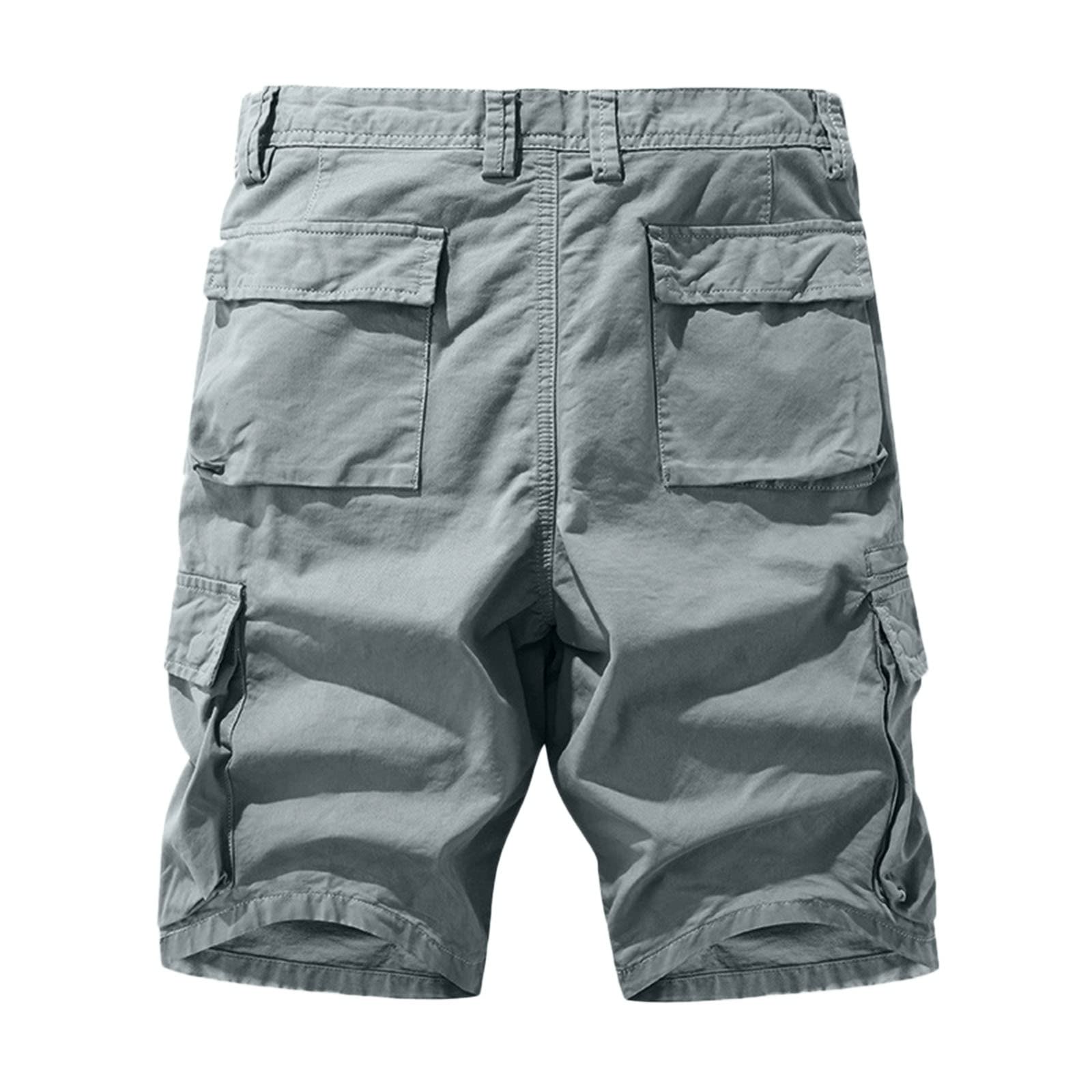 Generisch Pantalon cargo + homme cargo en toile d'été homme short décontracté homme pantalon cargo fitness