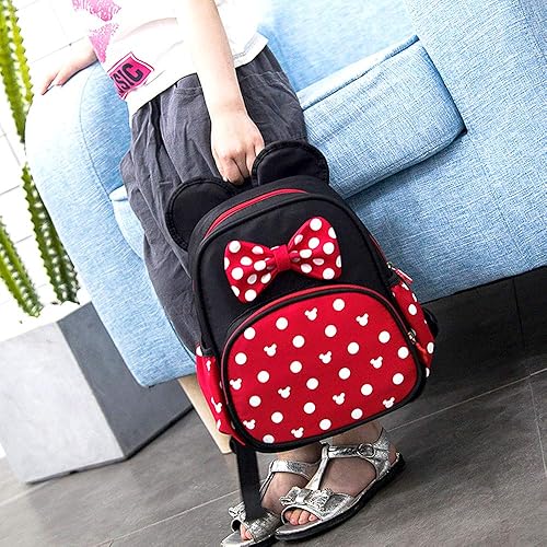 Miniatura 6 de Voikukka Linda mochila para niñas pequeñas, mochilas para niños pequeños, mochila de viaje para niña, mini mouse Bakcpack, Negro -, Mochilas lindas
