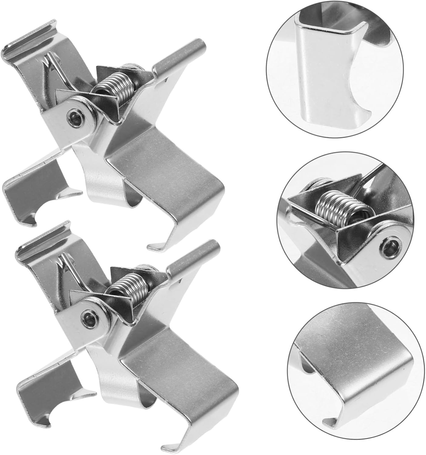 COOLHIYA 2Pcs Stainless Steel Oil Canvas Clips Art Frame Holder Metal Artist Clamp for Separating and Protecting Paintings Easy to Install and Strong