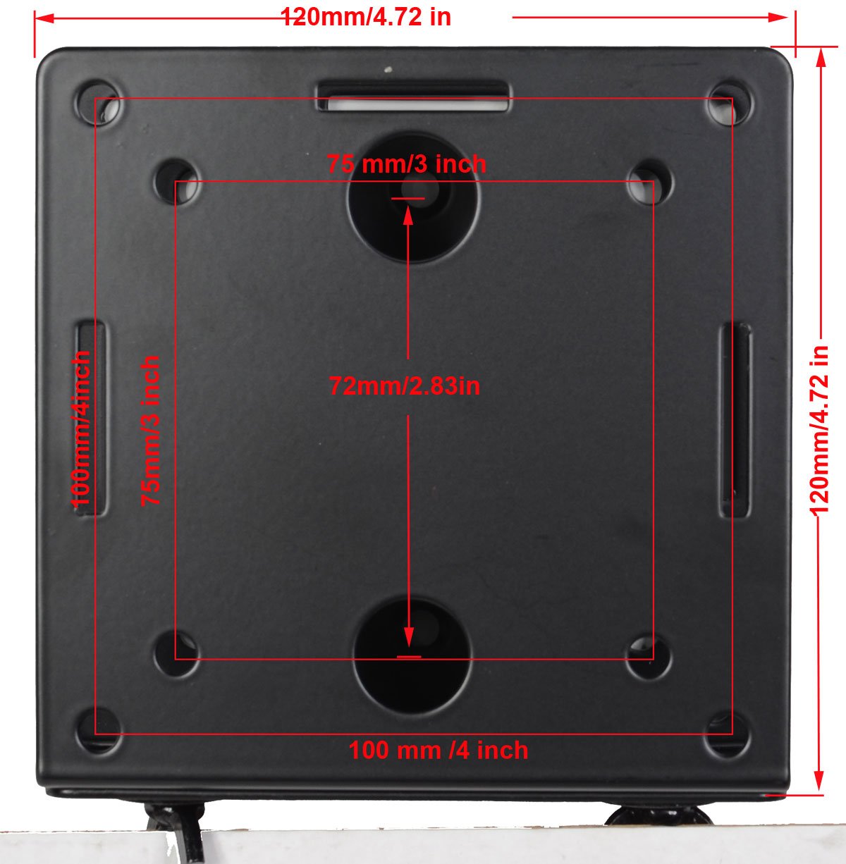 Videosecu Soporte de pared ajustable para dispositivo pequeño para caja de cables, reproductores multimedia de TV digital, algunos DVD, DVR, enrutador inteligente, interruptor de reproductor de