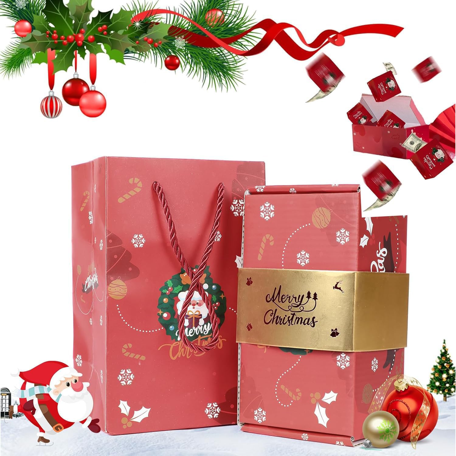 【VALIS】Holiday Gift Box 【未開封】 Amazon.com: FAGOBYX Surprise Gift Box - Merry Christmas Money
