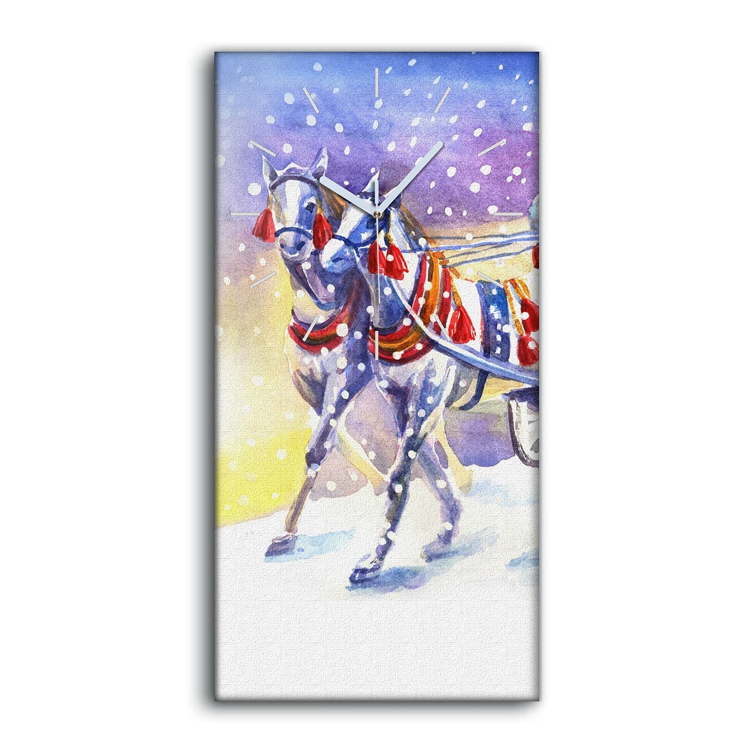 Horloge sur Toile Salon Moderne Decorative Santa Claus 30x60cm