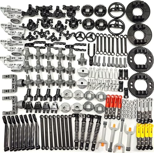 dspitwod MOC Technical Wheels Connectors Rack Gear Car Building Brick Accessories Sets de piezas compatibles con Mindstorms Building Brick Block