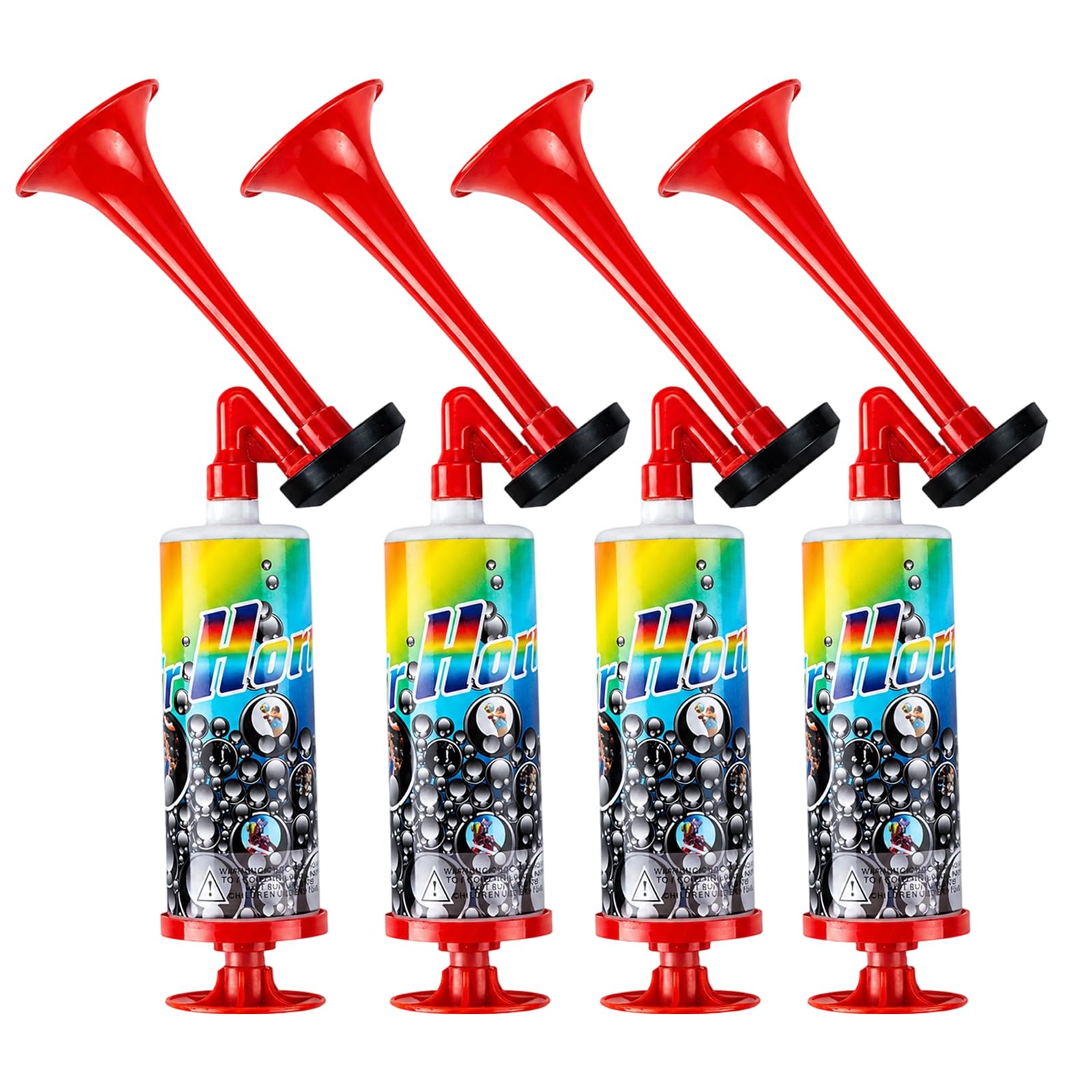 4Pack Air Horn Loud Air Horn Handheld, Portable Airhorn Noise Maker, Premium Material Signal Device For Sports, Boating, Party And Outdoor Activities