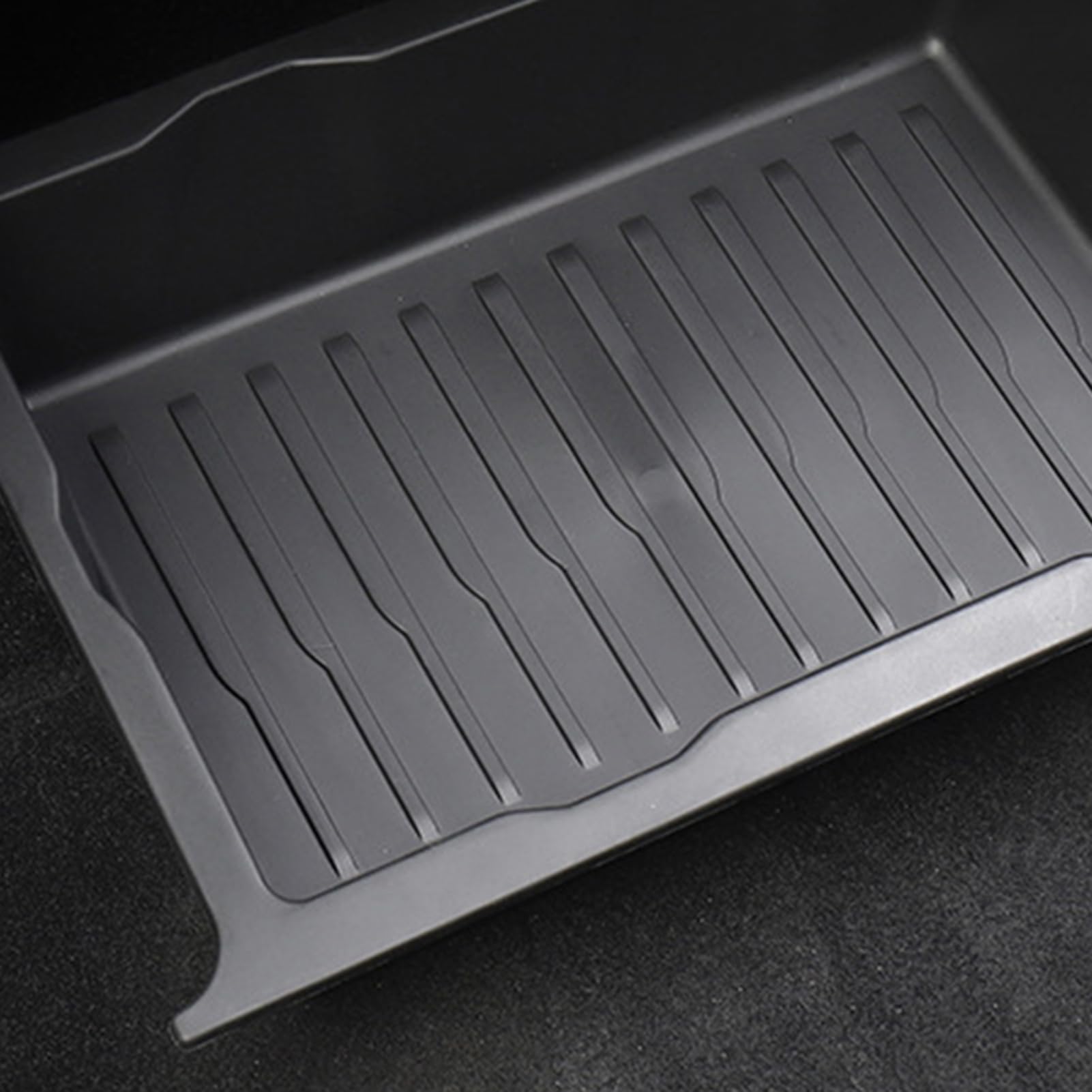 Boîte de rangement de voiture pour Tesla Model Y - Grande capacité - En TPE - Pour siège avant et tiroir - Bac caché - Noir
