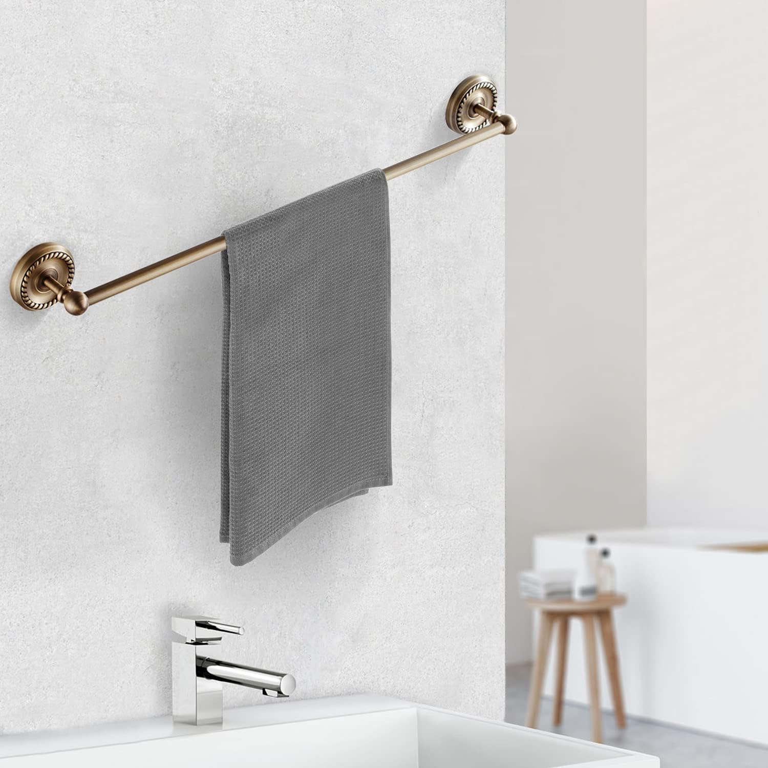 Blасk Frіdау - 70% оƒƒ BATHSIR Antique Brass Towel Bar Set, Bathroom Accessories Include 24 Inch Towel Holder Toilet Paper Holder Towel Ring Robe Hook Retro Hardware 4 Piece Wall Mount Flаѕh Dеаlѕ - 80% оƒƒ BATHSIR Antique Brass Towel Bar Set, Bathroom Accessories Include 24 Inch Towel Holder Toilet Paper Holder Towel Ring Robe Hook Retro Hardware 4 Piece Wall Mount