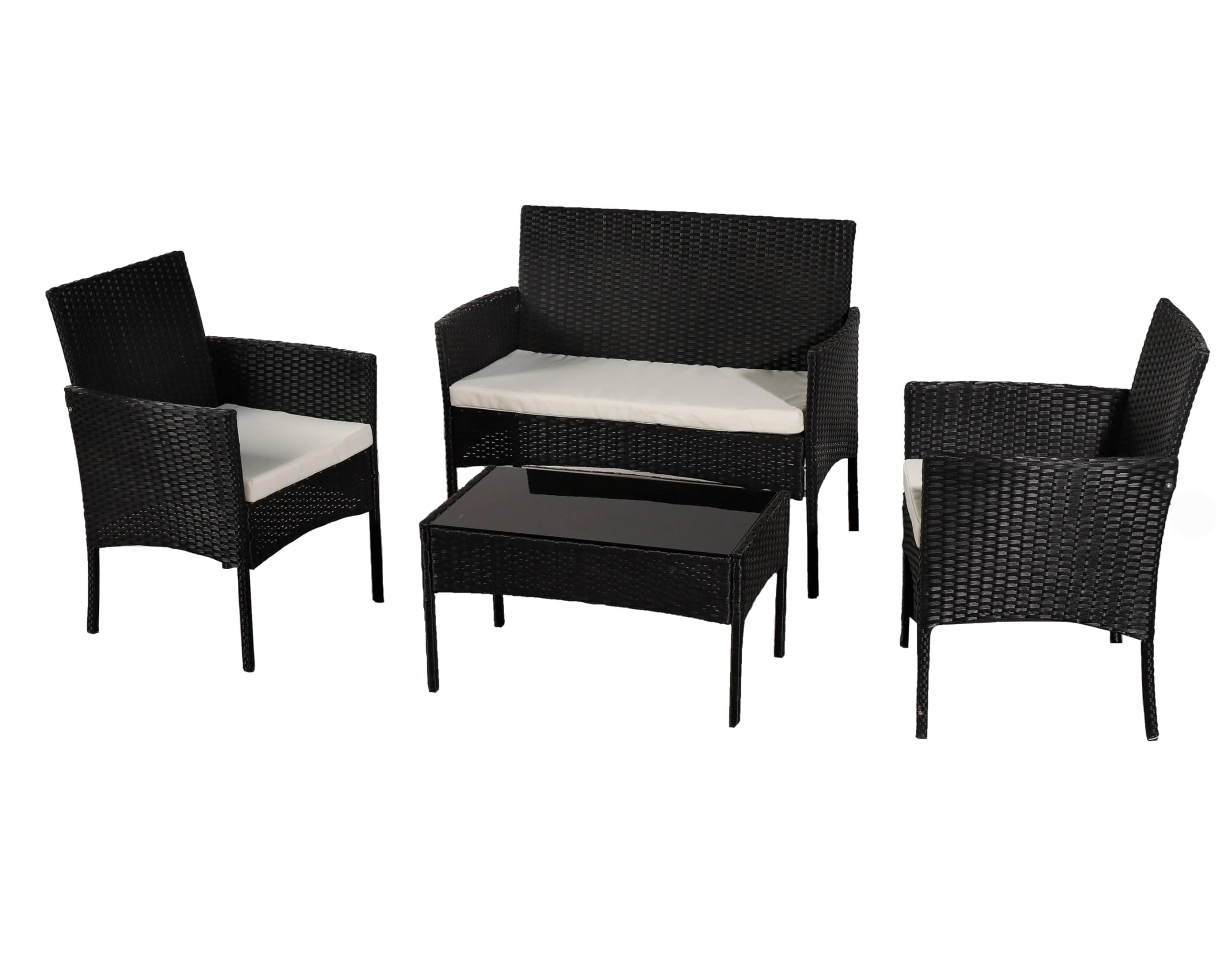 Megashopitalia Set Salotto da Esterno con Poltrone Divanetto Cuscini e Tavolino Caffè