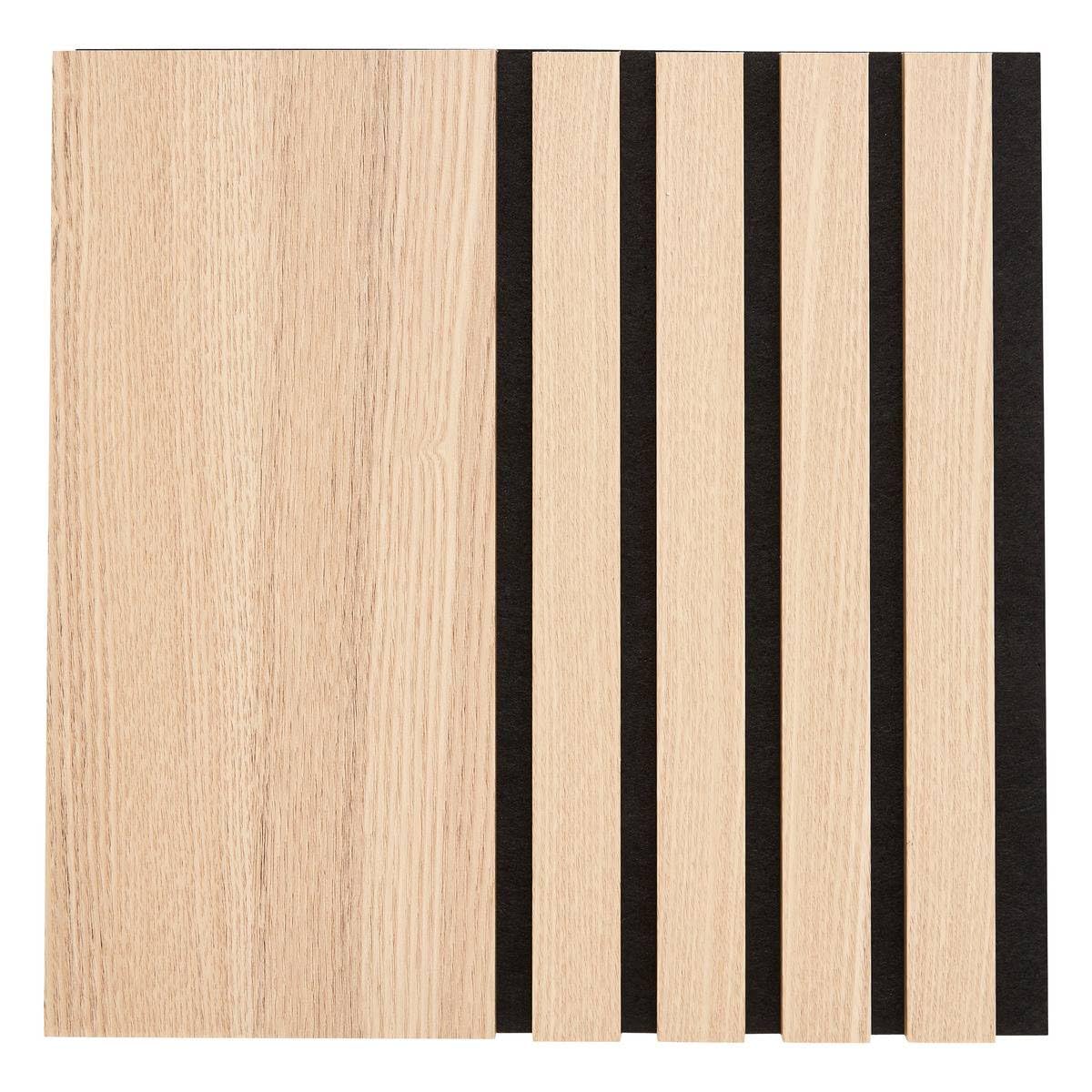 Réduction du bruit avec les tasseaux bois Colva Atmosphera 30x30cm décoratifs beige et noir lot de 3