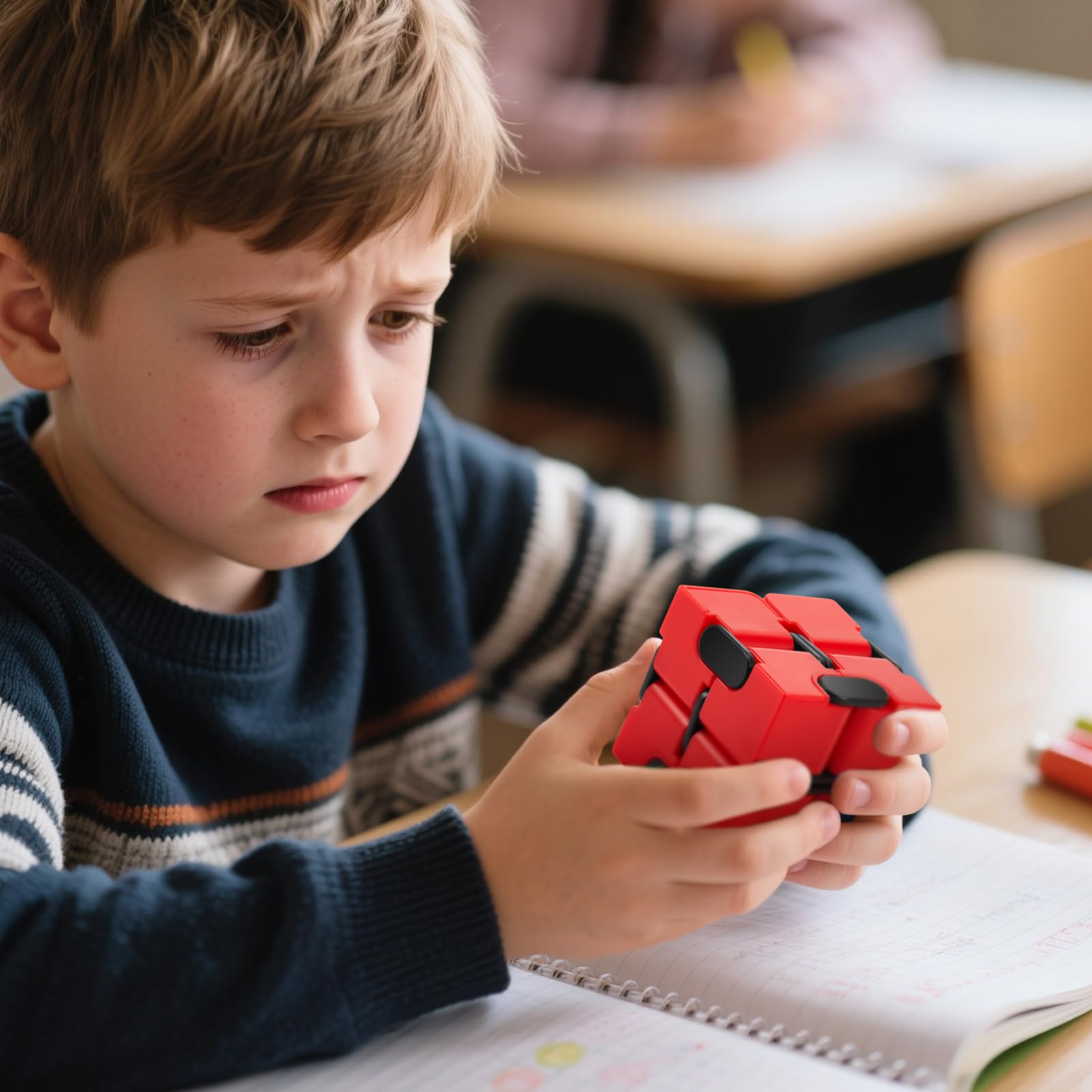 Snapklik.com : Red Cube Anxiety Relief Toy Hand Held Magic Sensory ...