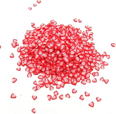 100g Strawberry Nail Art Charms 3D Polymer Slices Fruit Slices Charms for Clay DIY Crafts Decoration Accessories