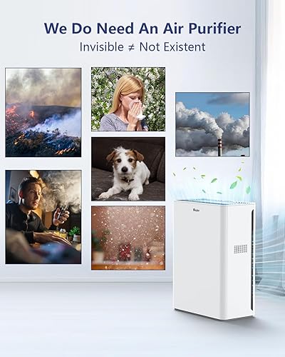 Miniatura 3 de VEWIOR Purificadores de Aire para el Hogar Habitación Grande de Hasta 2200 Pies Cuadrados H13 HEPA Filtro de Purificadores de Aire con Esponja de