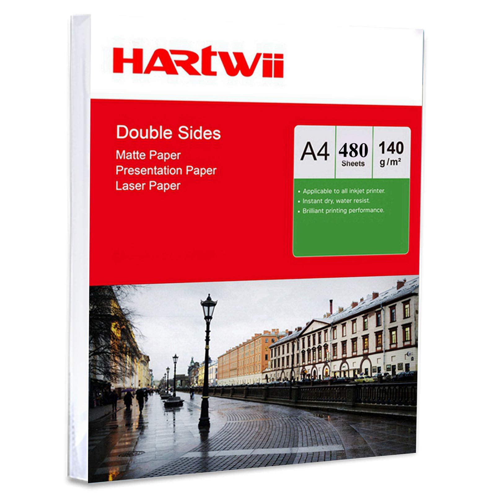 A4 Double Sides Matt Matte Photo Paper 140Gsm - Inkjet Laser Presentation Paper Printing Uinkit - 480Sheets