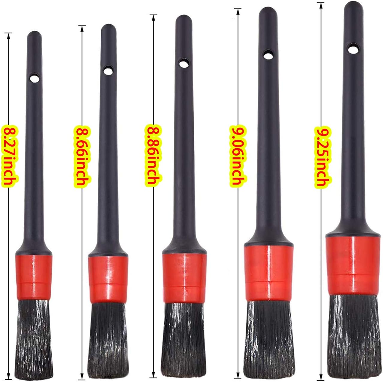 HELLEHEME 17 Pcs Car Wheel Brush Set, Car Detailing Kit,13.5inch Long Soft Wheel Brush, 5 Car Detail Brush for Automotive Cleaning Wheels, Dashboard, Interior, Exterior, Leather, Air Vents, Emblems : Automotive