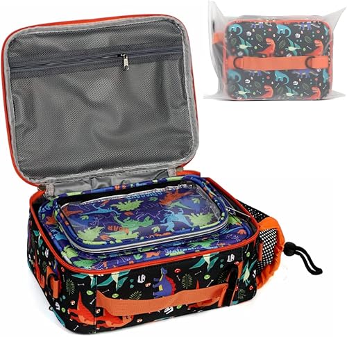Lonchera para niños, bolsa suave aislada, enfriador de vuelta a clases, kit de bolsa térmica para comidas para niñas, niños y niños (juego de 2