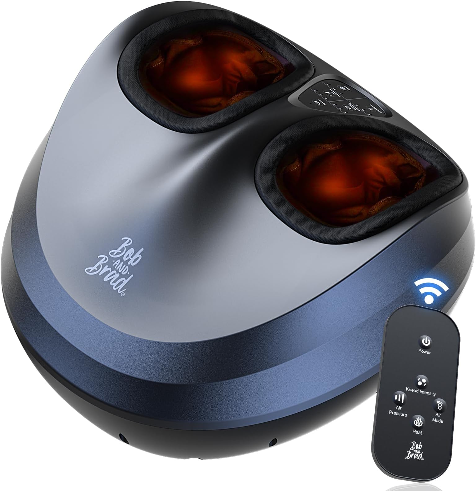 BOB AND BRAD Foot Massager Machine with Heat and Remote-FSA & HSA Eligible, Fits up to Men Size 14, Electric Shiatsu Deep Kneading Foot Massager, Relieve for Plantar Fasciitis and Neuropathy Pain