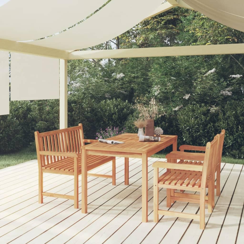 Outdoor Lounge meble ogrodowe na zewnątrz balkon stół i krzesła 4-częściowy zestaw do jadalni z litego drewna tekowego