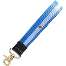 Argentina Flag Keychain,Argentinean Wristlet Strap Lanyard Keychain Holder with Key Ring Cell Phone lanyards Key Chain Holder,Be Used for Car ID Backpacks Luggage Motorcycles,Gifts - EDC.