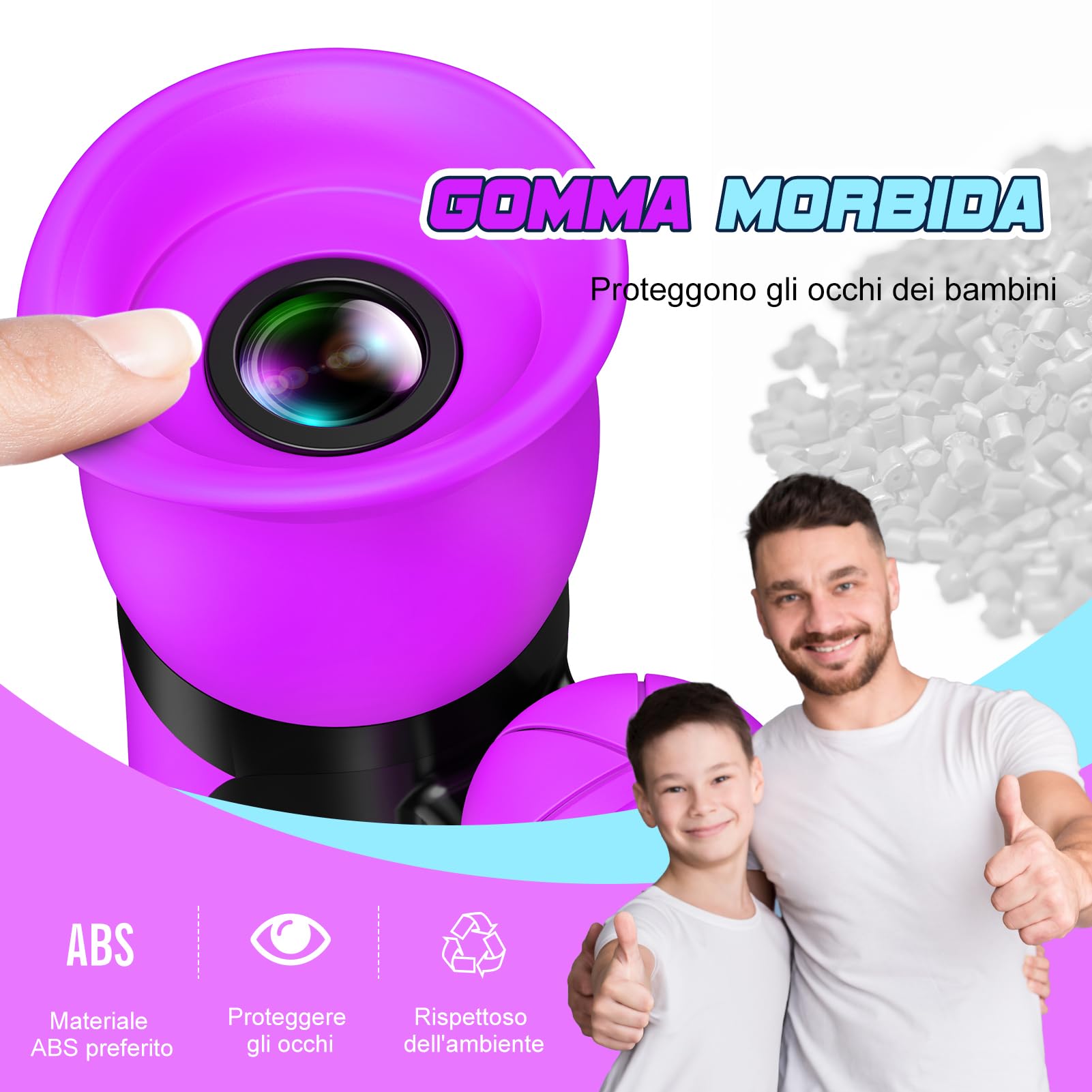 Upgrade Impermeabile Compatto Binocolo per Bambini - 8x21, All'aperto Idea Giocattoli Regalo