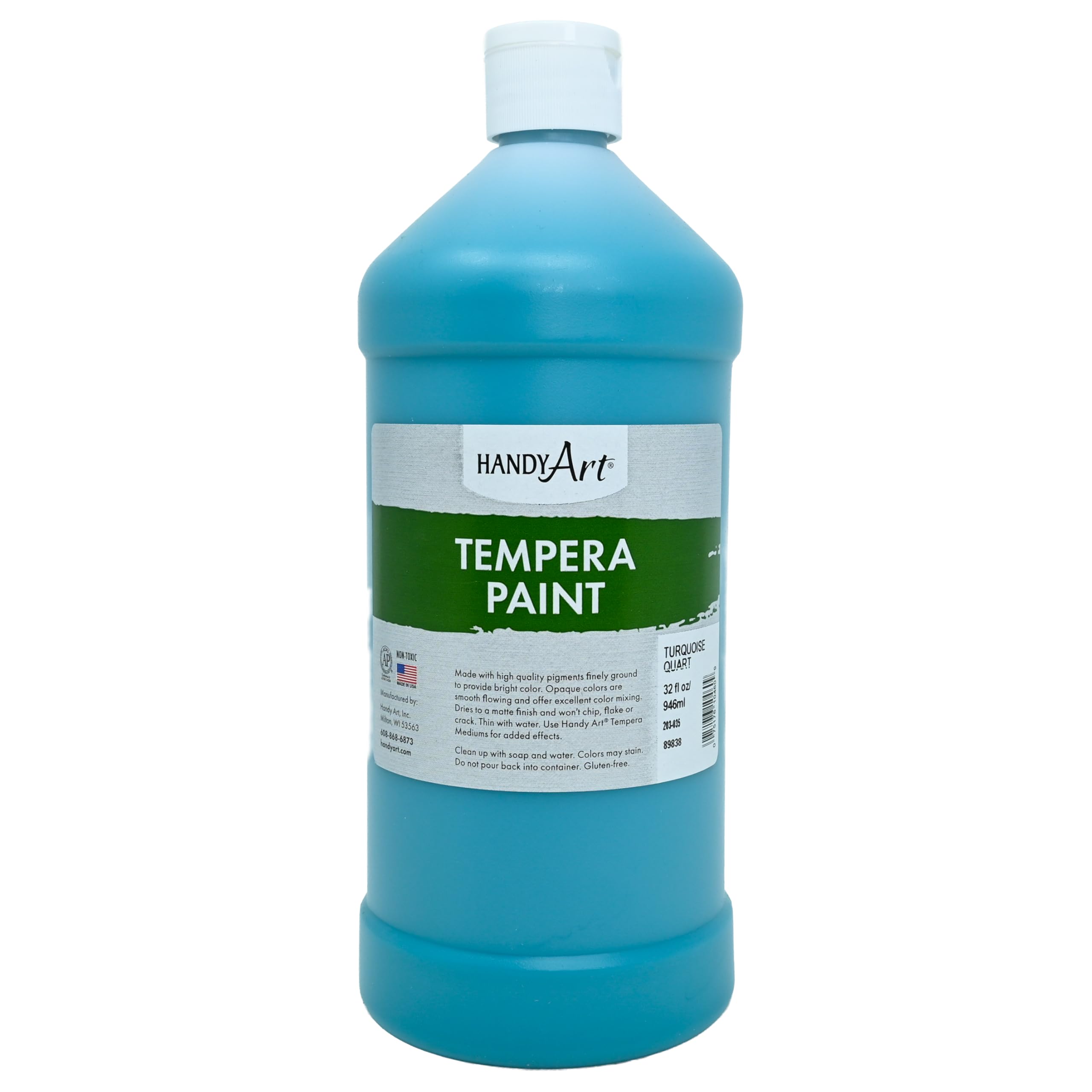 Handy Art Premium Tempera Paint, Blue, 16 oz Pint Bottle — view 43