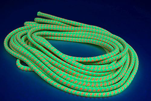 Blacklight Bicolor GloLine - Cuerda luminiscente (verde-naranja claro, 10 pies)