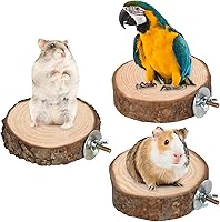 Vista 3 de 9 perchas de madera natural para pájaros, soporte de madera para loros, ramas, accesorios de plataforma para periquitos, cacatúas, conures
