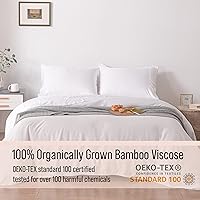 Vista 4 de Bella Coterie - Juego de fundas de almohada de lujo tamaño Queen, viscosa cultivada orgánicamente hecha de bambú, ultra suave, refrescante, 2 piezas