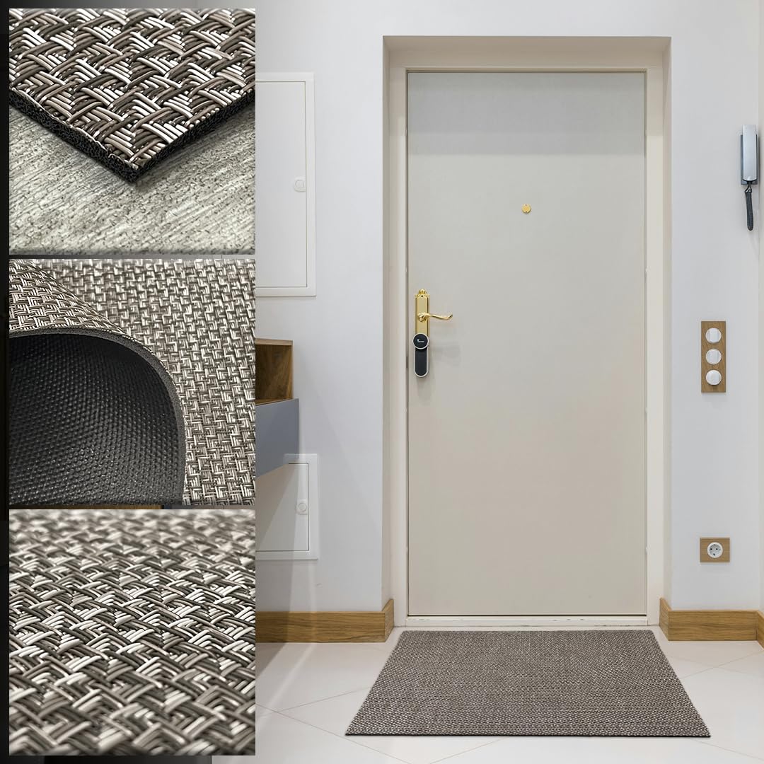 Alfombra vinilo trenzado - Alfombra Vinilica 60x40 - Alfombra Exterior - Alfombra Cocina - Alfombra Vinilica Cocina - Alfombra Salon - Alfombra recibidor