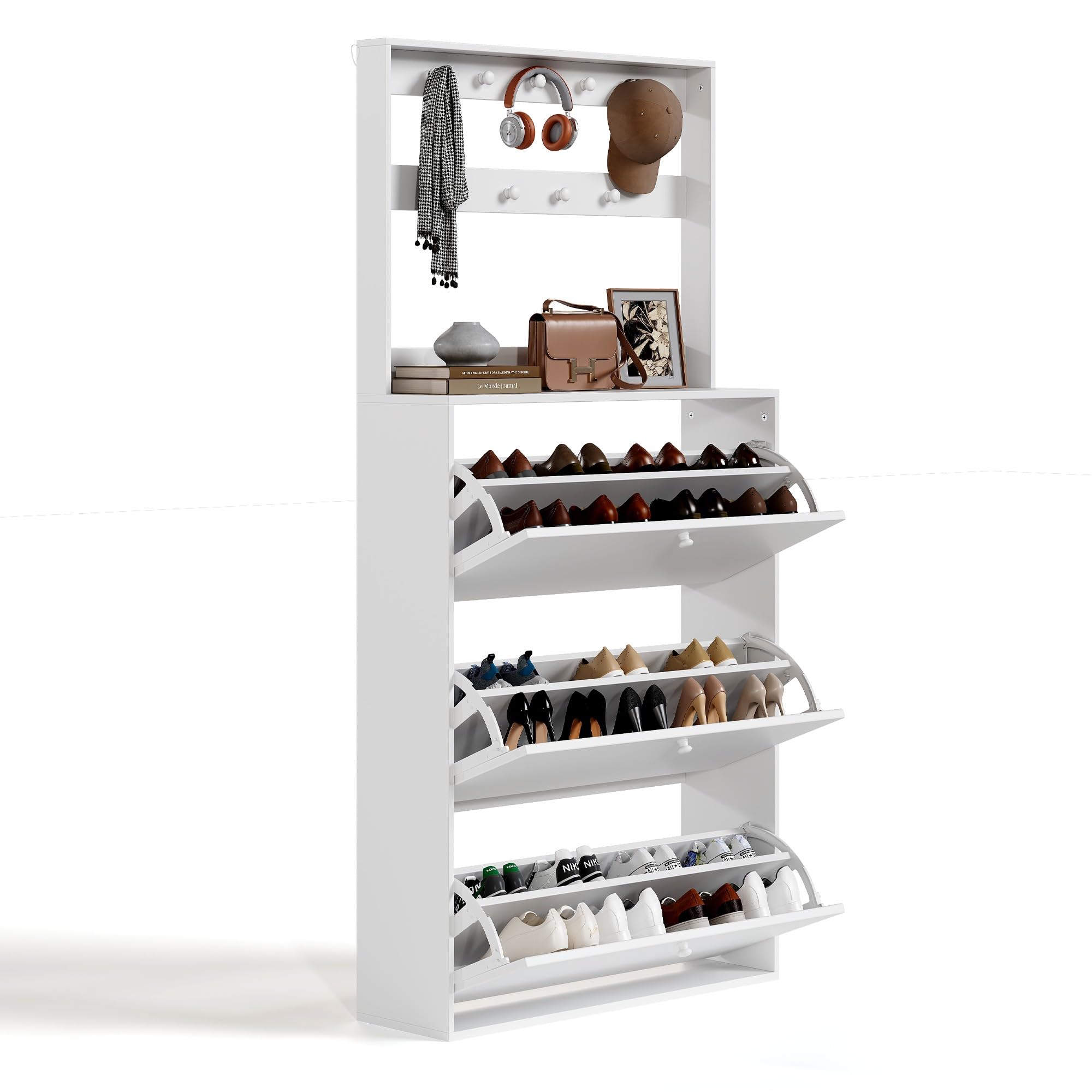 HOPUBUY Tall 3-Drawer