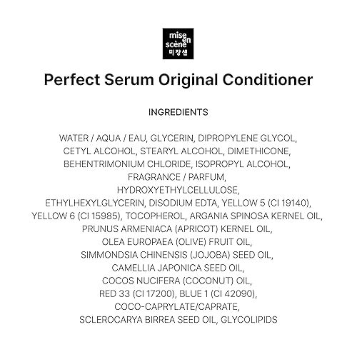 Miniatura 6 de Mise En Scene Perfect Serum - Acondicionador original para cabello dañado, cuidado de nutrientes con aceite de argán, que contiene aceite de semilla