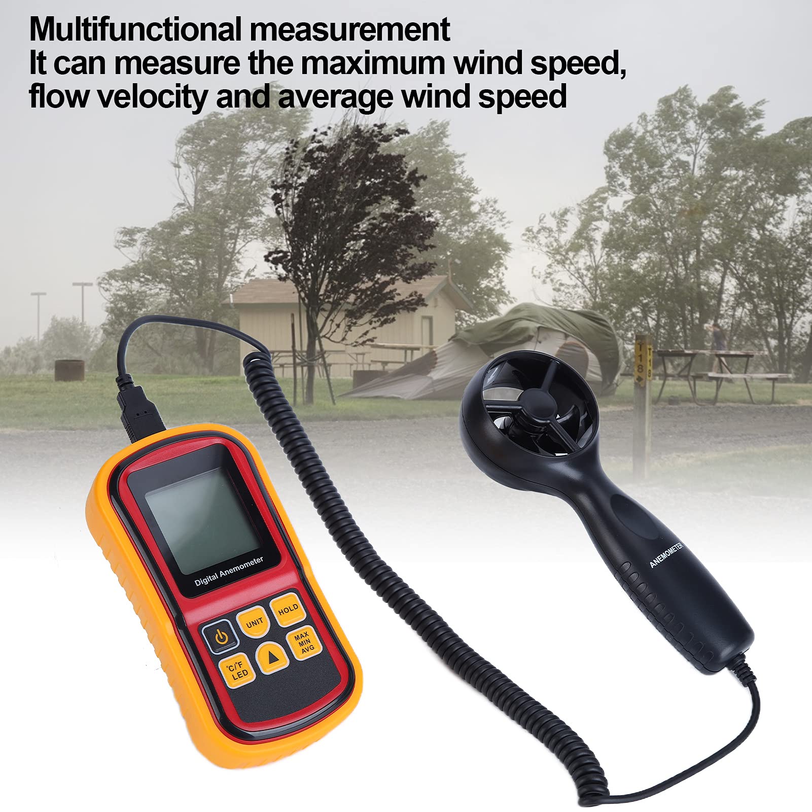 Digitales Anemometer GM8901 - Luftgeschwindigkeit & Temperatur Messgerät
