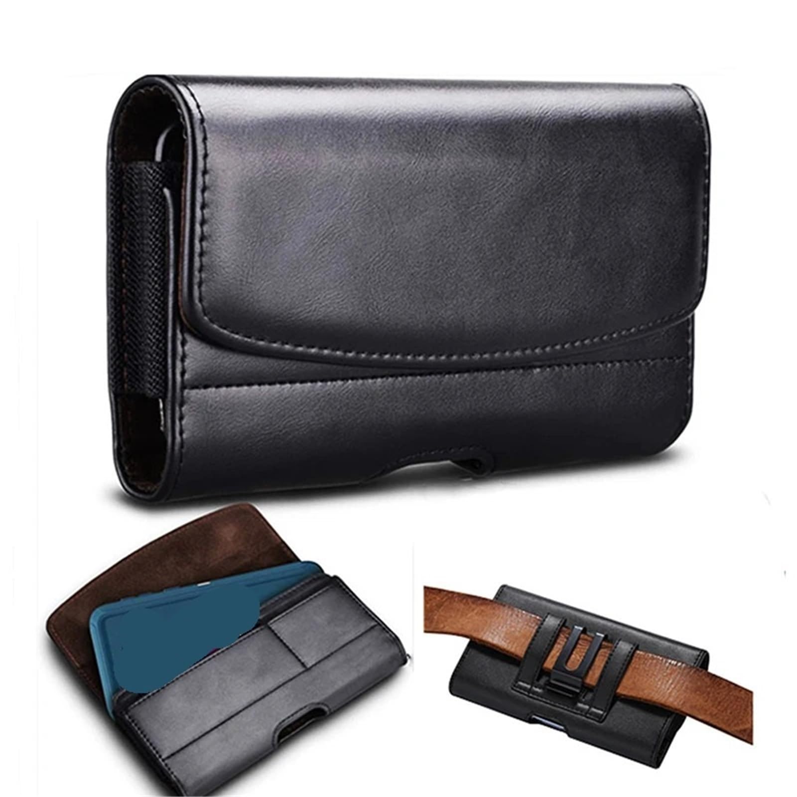 Universal Leather Phone Holster Belt Case Mobile Bag For per Escursionismo, Campeggio(3XL)