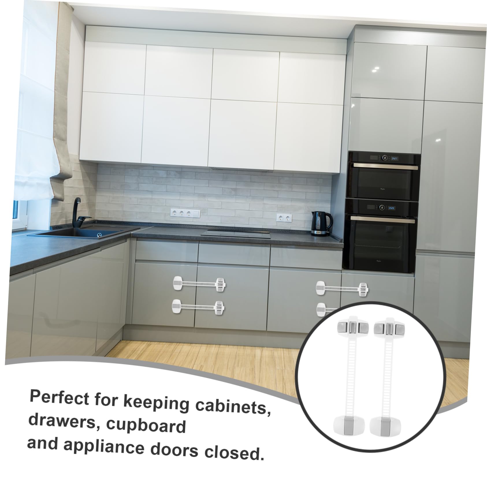 Didiseaon 10pieza Cerradura De Seguridad Para Armario Protector Multifunción Cerradura De Protección Para Bebés Para Puertas De Cocina Materiales Resistentes Previene Lesiones De Manos De