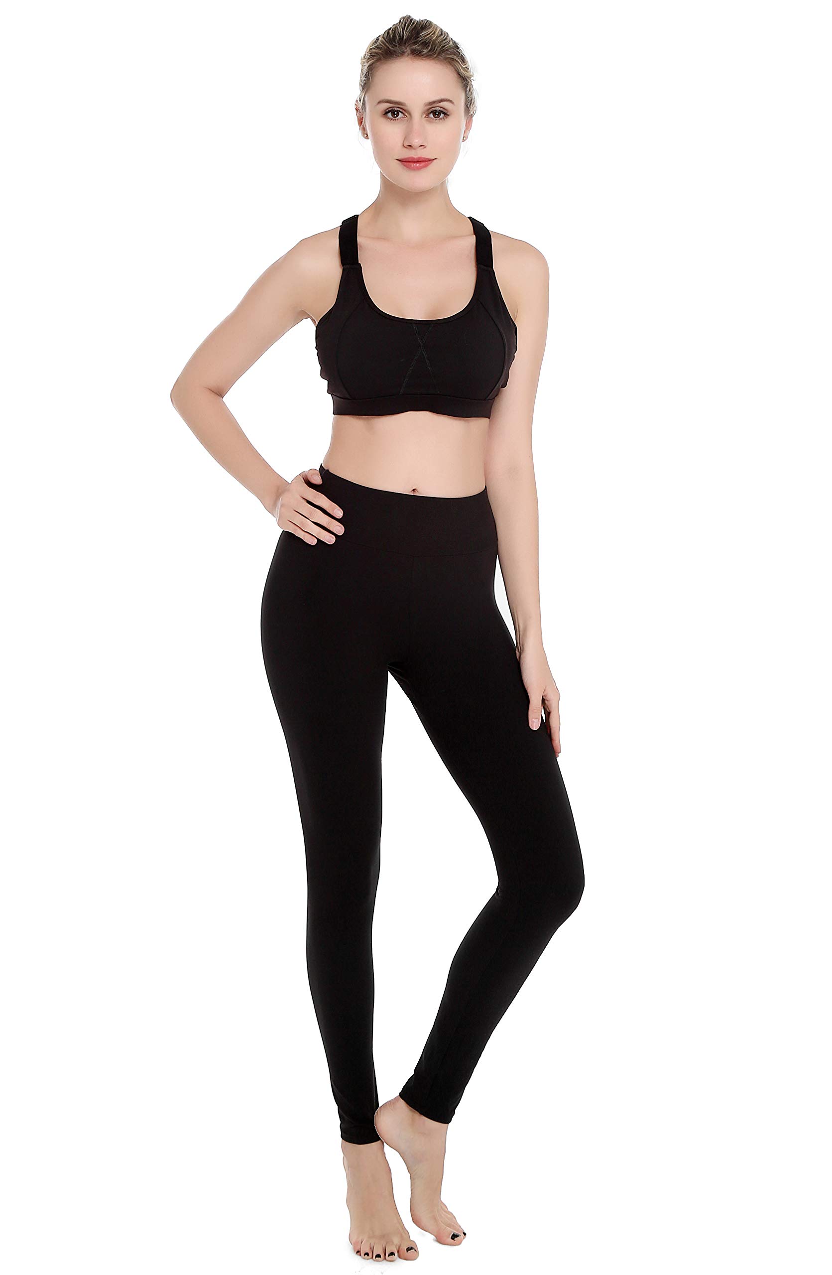 Finerease Women's Super Soft & Stretchy High Waisted Thick Casual Legging