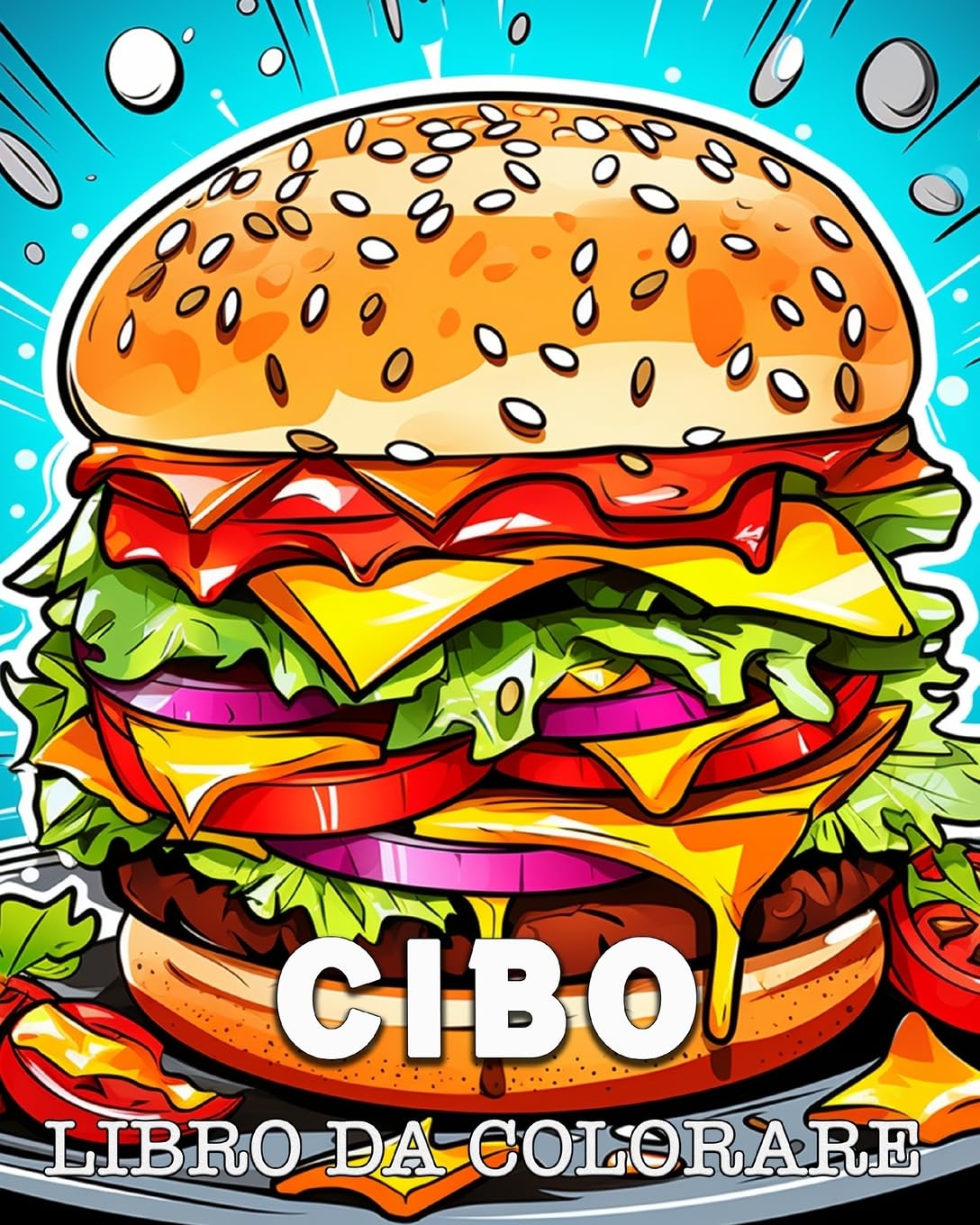 Cibo Libro da Colorare: Immagini Bellissime con Alimenti Delizioso