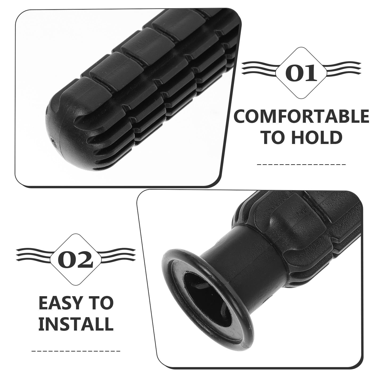 Manopole per Calcio da Tavolo in PVC Nero Sostitutive 0,7 M