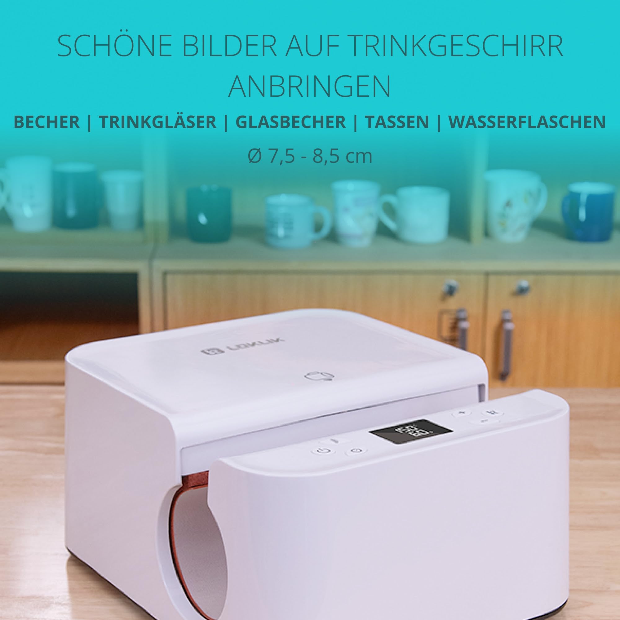 LOKLiK Auto Tumbler Heat Press für Becher – Tassenpresse für Sublimation, Flexfolie, Vinyl