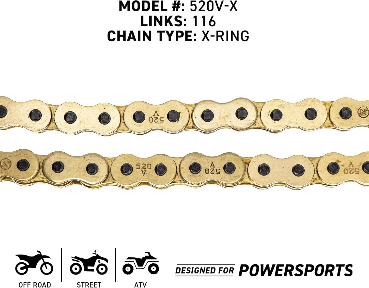 NICHE Drive Sprocket Chain Combo for Honda CRF450R CRF450RX Front 13 Rear 48 Tooth 520V-X X-Ring 116 Links