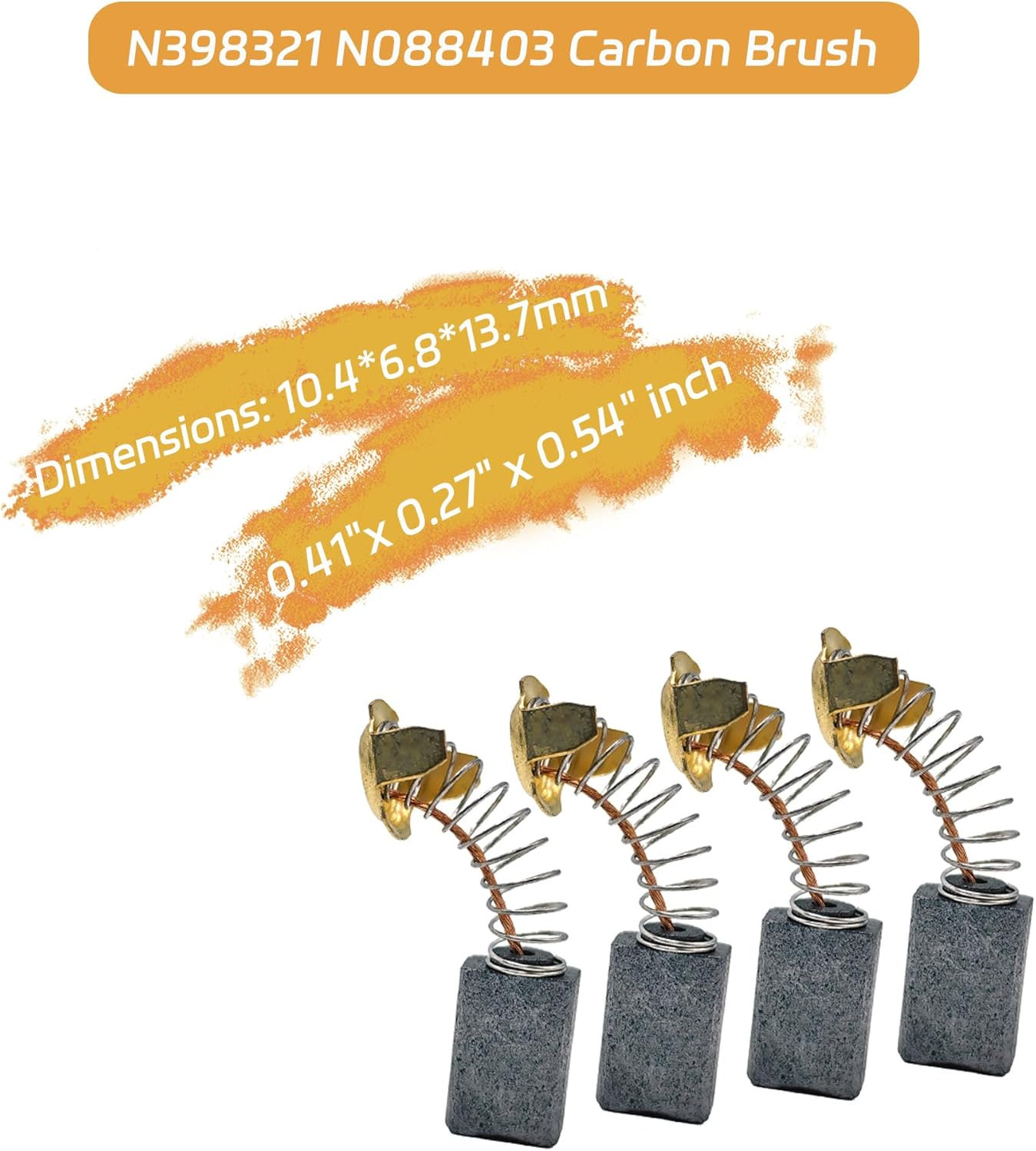 N398321 Carbon Brushes Replacement for Dewalt DWP849 DWP849X DWP849X-B3 DWP849X-BR N088403 N398327 N103592 N088403 Power Tool Accessories Black-Decker (4 pack)