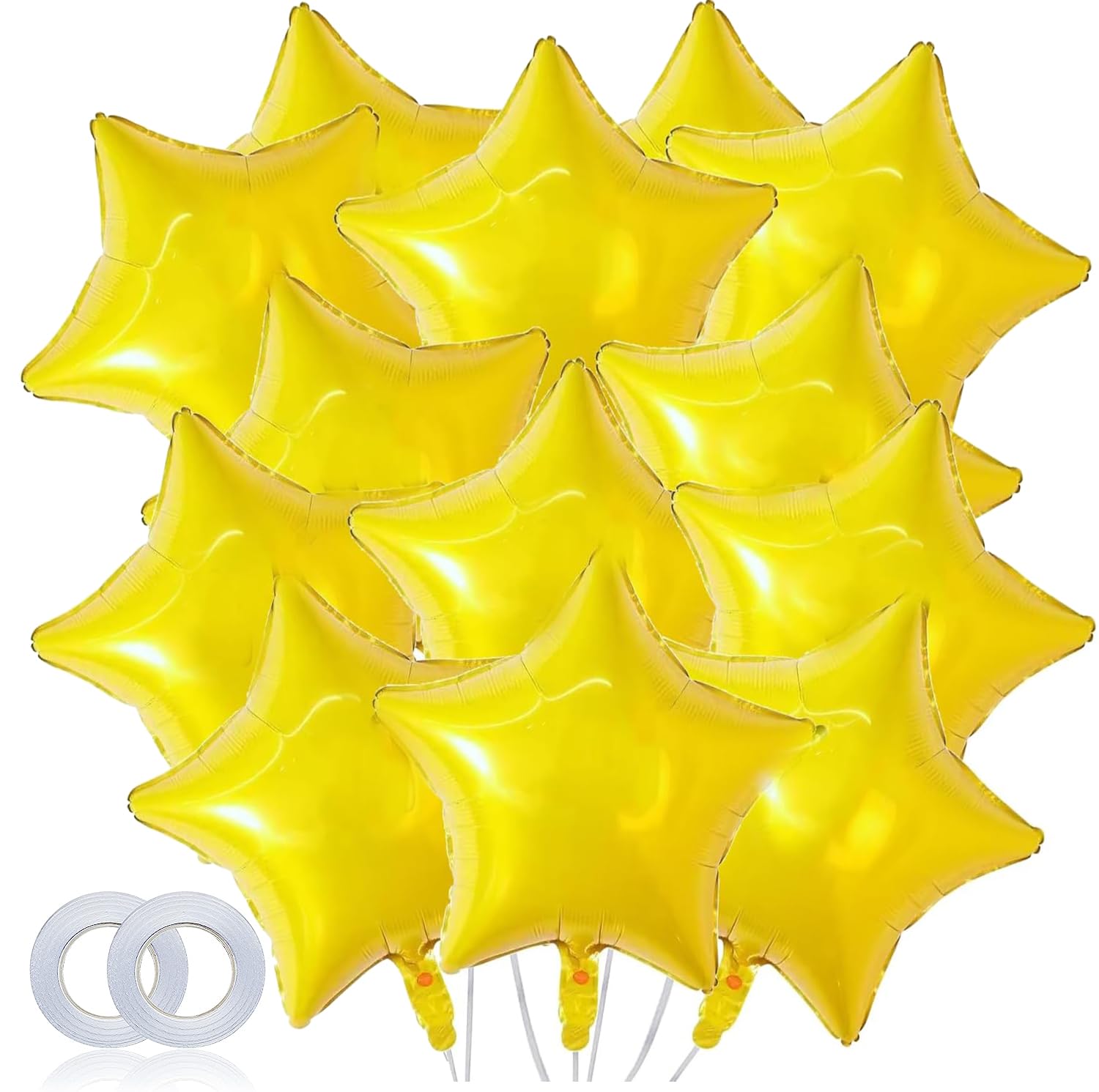 12 Pieces Foil Star Balloons, 18 inches Video Game Star Balloons for Video Game Theme Party Decorations Baby Shower, Birthday Party Decorations