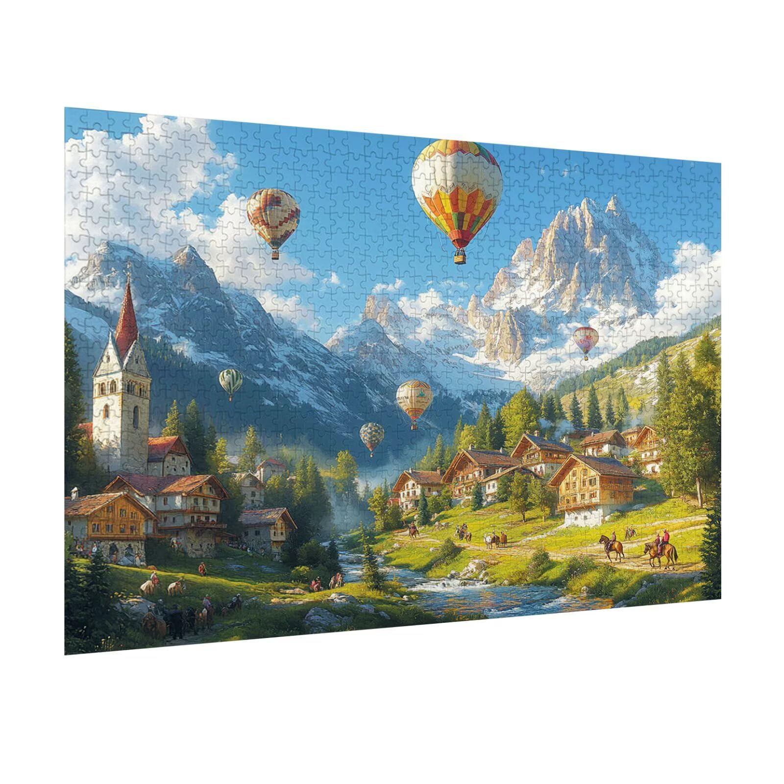 Puzzle 3000 Piezas Globo aerostático Puzzle de Madera Desafiante, n-717