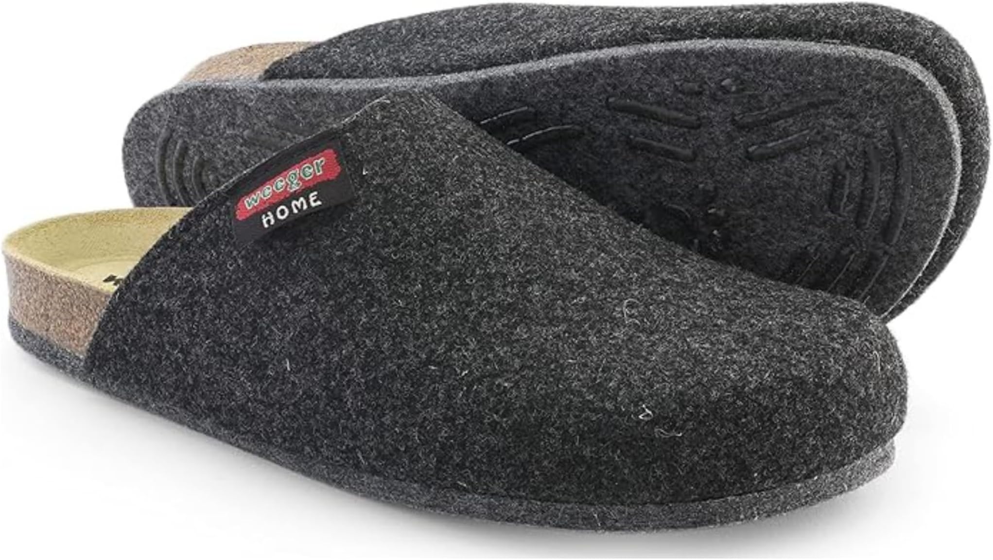 Pantoffelmann TWEED BIO house shoes felt slippers with ABS - felt sole and footbed unisex adult sizes 36-48