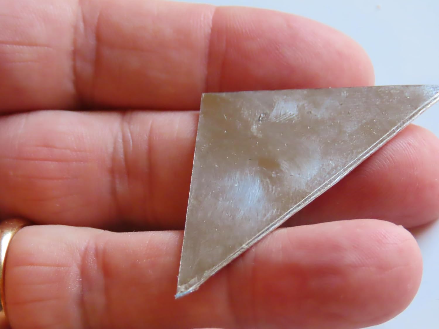 Genérico Handmade Pure Silver .999 Pyramid, Triangle Shape, Silver Finish, Handmade, Sculpture
